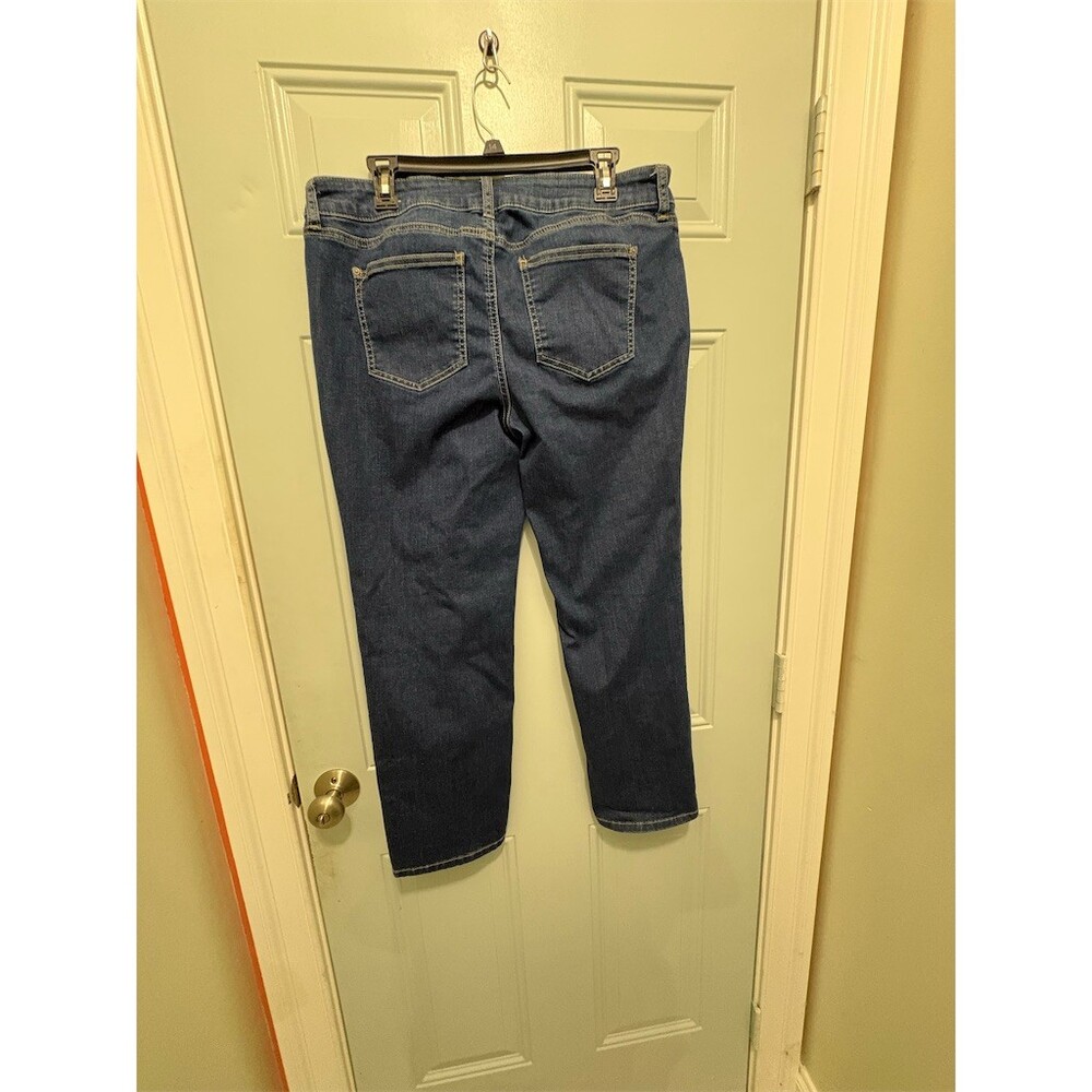 Chico's Jeans Womens Size 12 Short Blue Straight Leg Mid Rise - Picture 5 of 9
